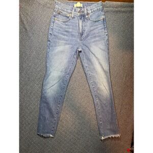 Madewell The Perfect Vintage Jean Womens 24 Light Blue High Rise Tapered Denim